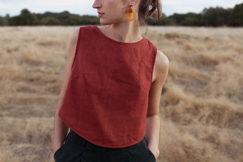 KORENBLOEM. Naaipatroon, originele top gekruist in de rug - beginnersniveau - FRANCAIS / ENGELS afbeelding 2