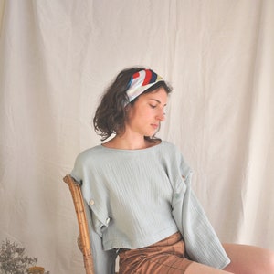 BUTTERCUP. Sewing pattern, top with removable sleeves - intermediate - Français / English