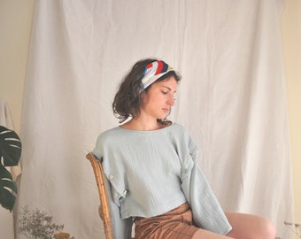 BUTTERCUP. Sewing pattern, top with removable sleeves - intermediate - Français / English