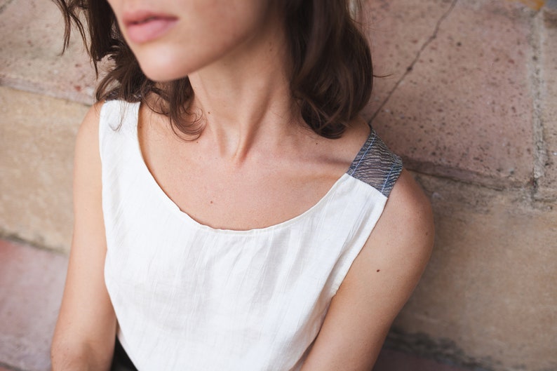 KORENBLOEM. Naaipatroon, originele top gekruist in de rug - beginnersniveau - FRANCAIS / ENGELS afbeelding 9