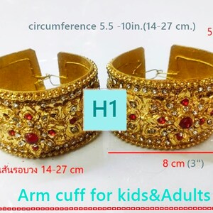 Thai Arm Cuff, Traditional Khmer Dress Accessory, Ancient Jewelry H1
