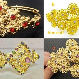 Thai Arm Cuff, Traditional Khmer Dress Accessory, Ancient Jewelry image 9