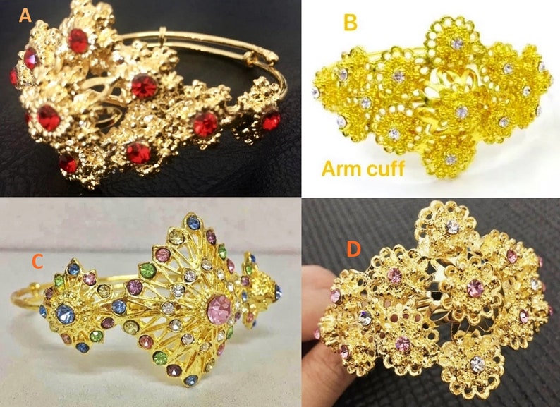 Thai Arm Cuff, Traditional Khmer Dress Accessory, Ancient Jewelry image 9