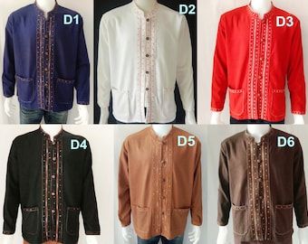 Thai Vintage shirt Cotton Shirt Lanna Style Shirt Northern Thai Shirt