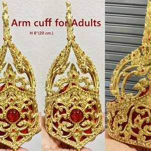 Thai Arm Cuff, Traditional Khmer Dress Accessory, Ancient Jewelry H8