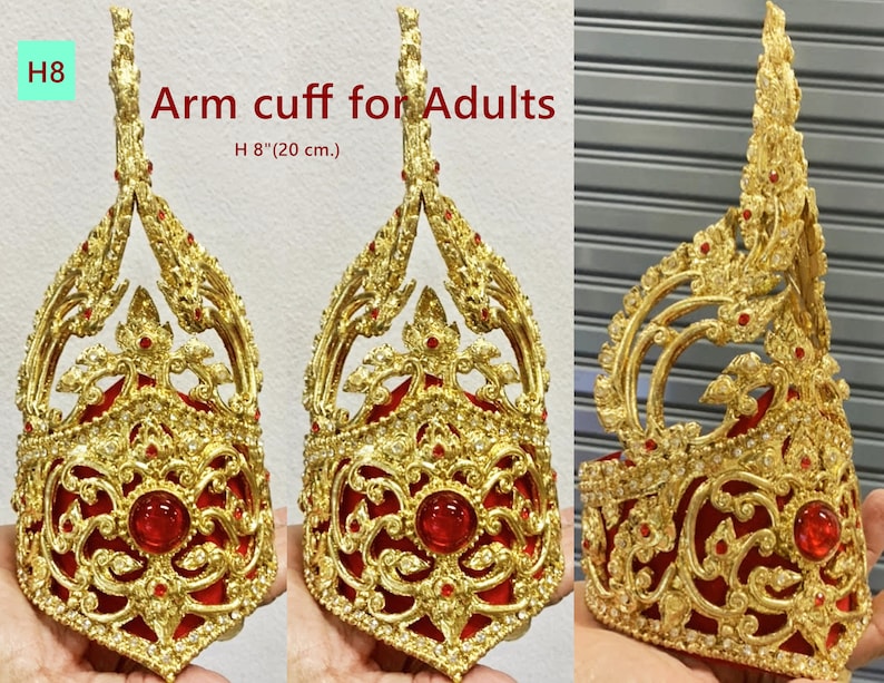Thai Arm Cuff, Traditional Khmer Dress Accessory, Ancient Jewelry H8