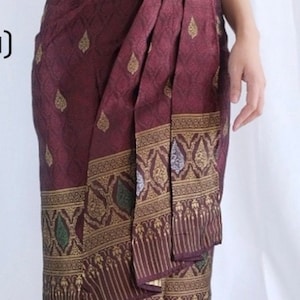 Buy 2 Get 1 FREE :thai Wrap Around Mini Skirt Thai Skirt Thai Pleated ...