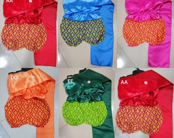 Ensemble chemisier en dentelle traditionnel thaïlandais pour tout-petit et pantalon thaïlandais de 3 mois à 1 an.