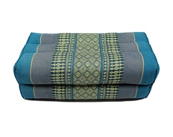 Blue Batik Avran Kapok Classic Thai Triangle Cushion for Back and Floorl