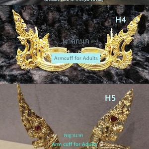 Thai Traditioneller Schmuck, Armmanschette Zubehör für Thai / Khmer / Lao Kleidung. Uralter Schmuck.