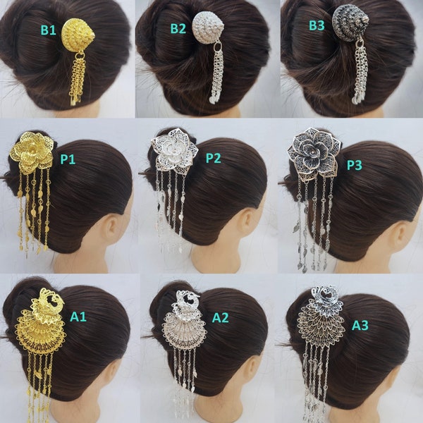 Hair Pin Thai accessories for Thai costume, Thailand ancient design jewelry for traditional Thai outfits