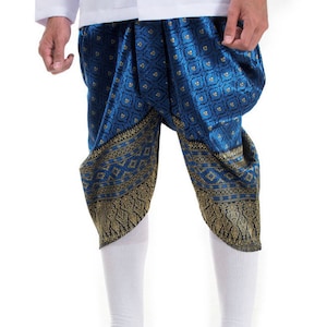 Thai Traditional Lanna Style Pants Men&women Thai Style Shoulder Cloth ...