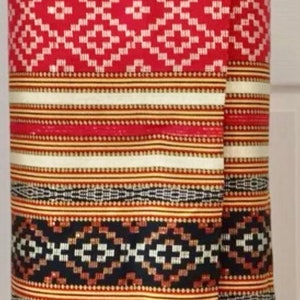 Thai Wrap around Skirt Thai Skirt  print Cotton  pattern Free Size.Ready to wear.