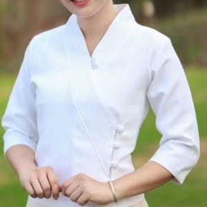 Thai Northern Hilltribe Vintage Cotton Shirt  Thai Lanna Style.