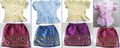 Set of Thai Traditional Vintage Sabai Shirt & Skirt Short Skirt for Kids Girl  (6 month-9 years) product logo