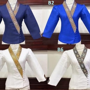 タイのブラウス ラオスのシルクドレス