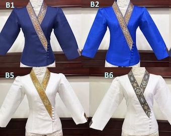 Thai blouse lao silk dress