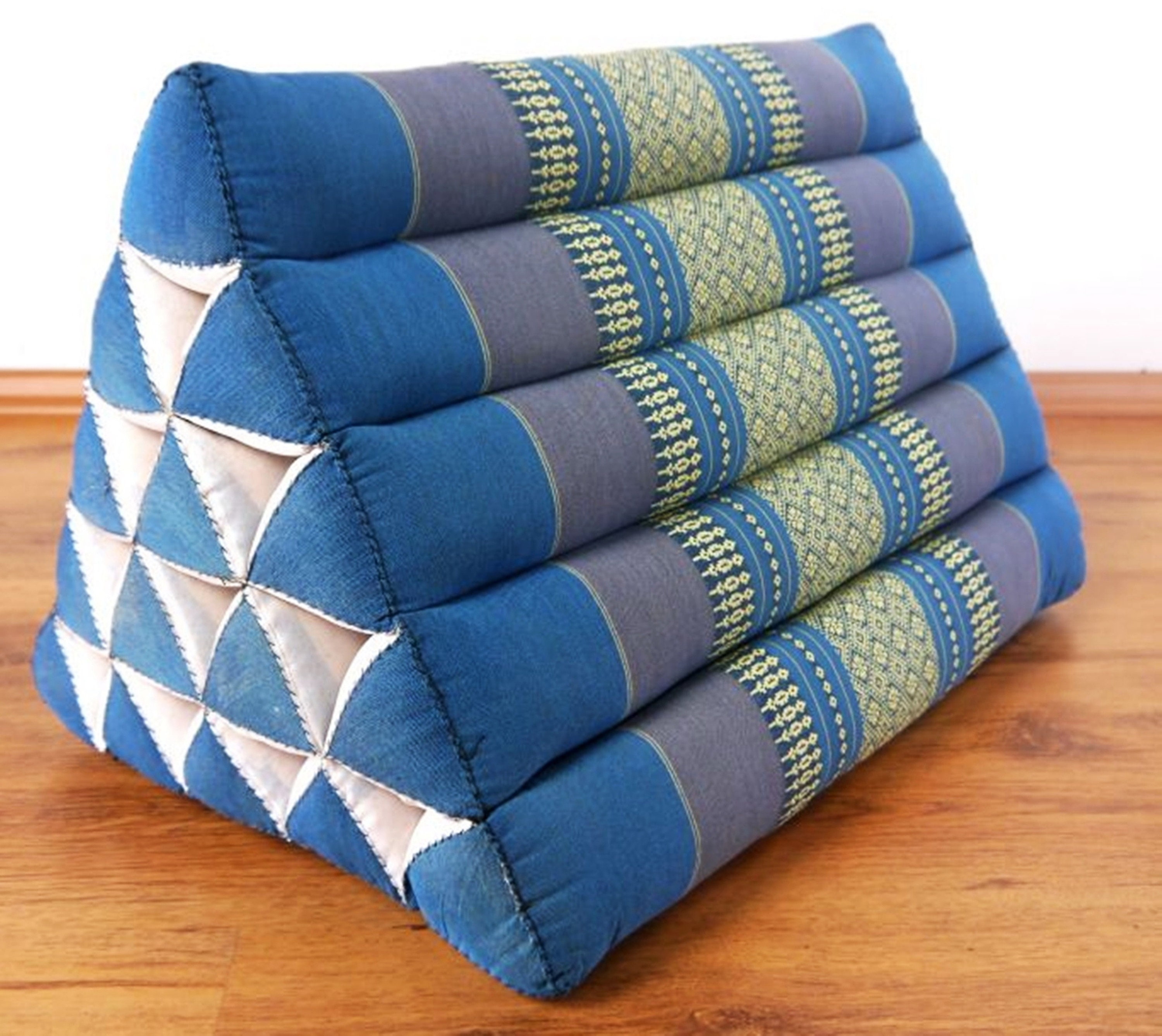 Triangle Pillow Thai Style Handmade Cushion Thai Cotton Kapok Etsy