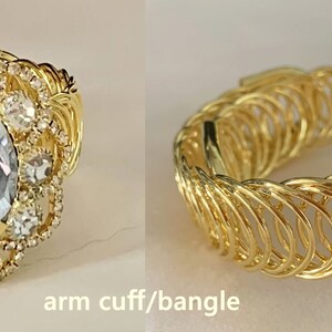 Thai Arm Cuff, Traditional Khmer Dress Accessory, Ancient Jewelry image 6