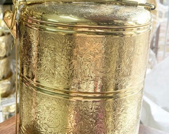 Ancient Style Thai Brass Tiffin Handmade