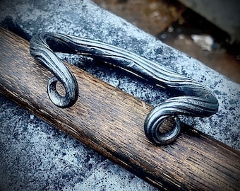 Hand Forged Steel Celtic / viking Swirl Style Armring