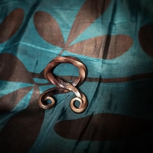 Hand Forged Blacksmith made Norse Pendant. Viking Trolkors (Trollkors), Troll Cross. Wrought Steel Made to Order