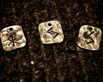 Hand Forged Blacksmith Made Runic Pendants