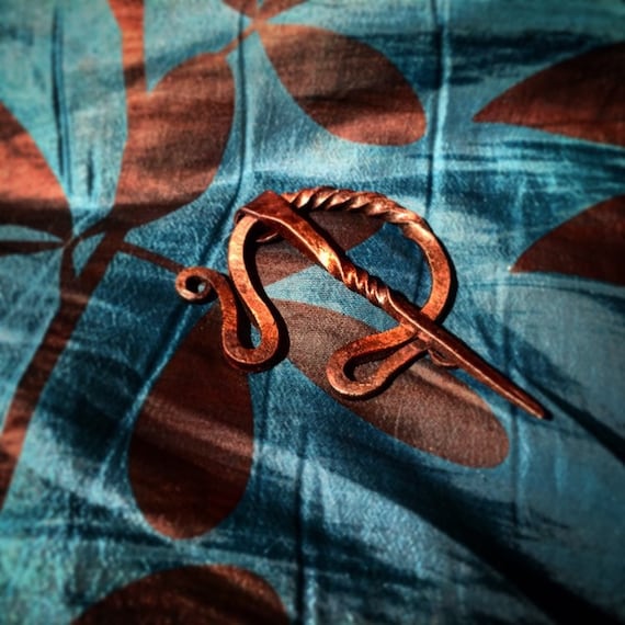 Penannular cloak pin Viking cape clasp Medieval shawl pin