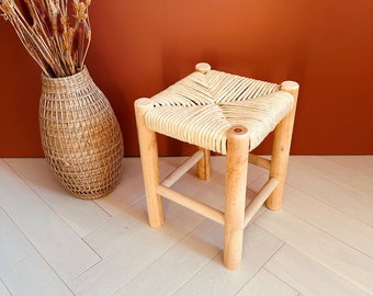 Tabouret en bois fait main petit modèle H34cm