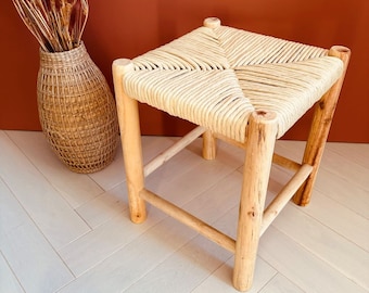 Tabouret en bois fait main grand modèle H39.5cm