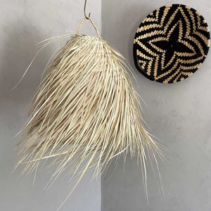 Moroccan boho suspension in woven palm straw