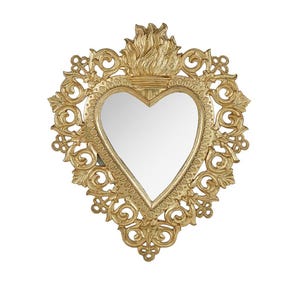 Ex-voto hartspiegel, groot gouden arabeskmodel