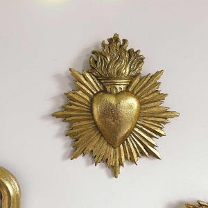 Large gold Ex-voto heart