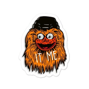 Gritty Sticker, Socialist sticker, Funny Socialist sticker, Philadelphia, Eat the Rich sticker, liberal sticker, It Me