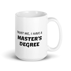 Mba Gift, Masters Degree Mug, Mba Mug, Mba Coffee Cup, Graduation gift, College graduation