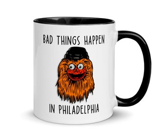 Gritty Mug, Socialist Gift, Funny Socialist Mug, Philadelphia, Eat the Rich Mug, Bad Things Happen Mug