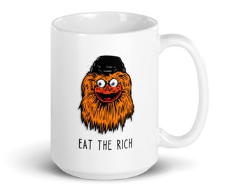 Gritty Mug, Socialist Gift, Funny Socialist Mug, Philadelphia, Eat the Rich