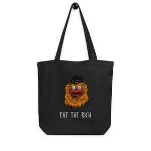 Gritty Eco tas, Socialistisch Cadeau, Grappige Socialistische tas, Philadelphia, Eet de Rijken, Democratische tas, Liberale Eco Tote Bag