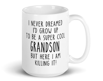 Grandson gifts, funny grandson gift, grandson mug, grandson gift idea, grandson birthday gift, grandson christmas gift