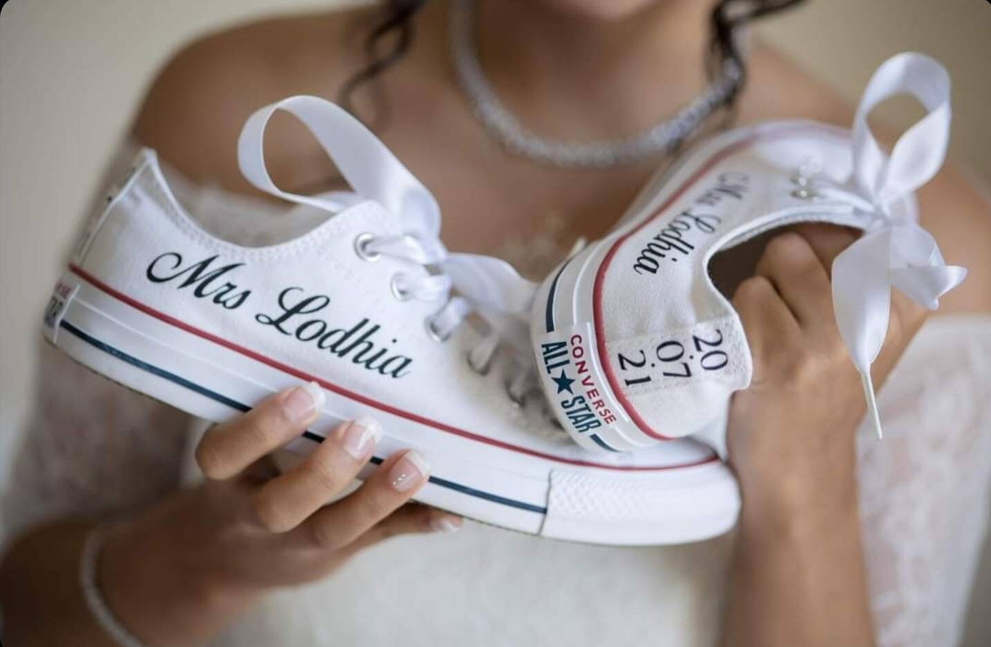 personalised wedding trainers