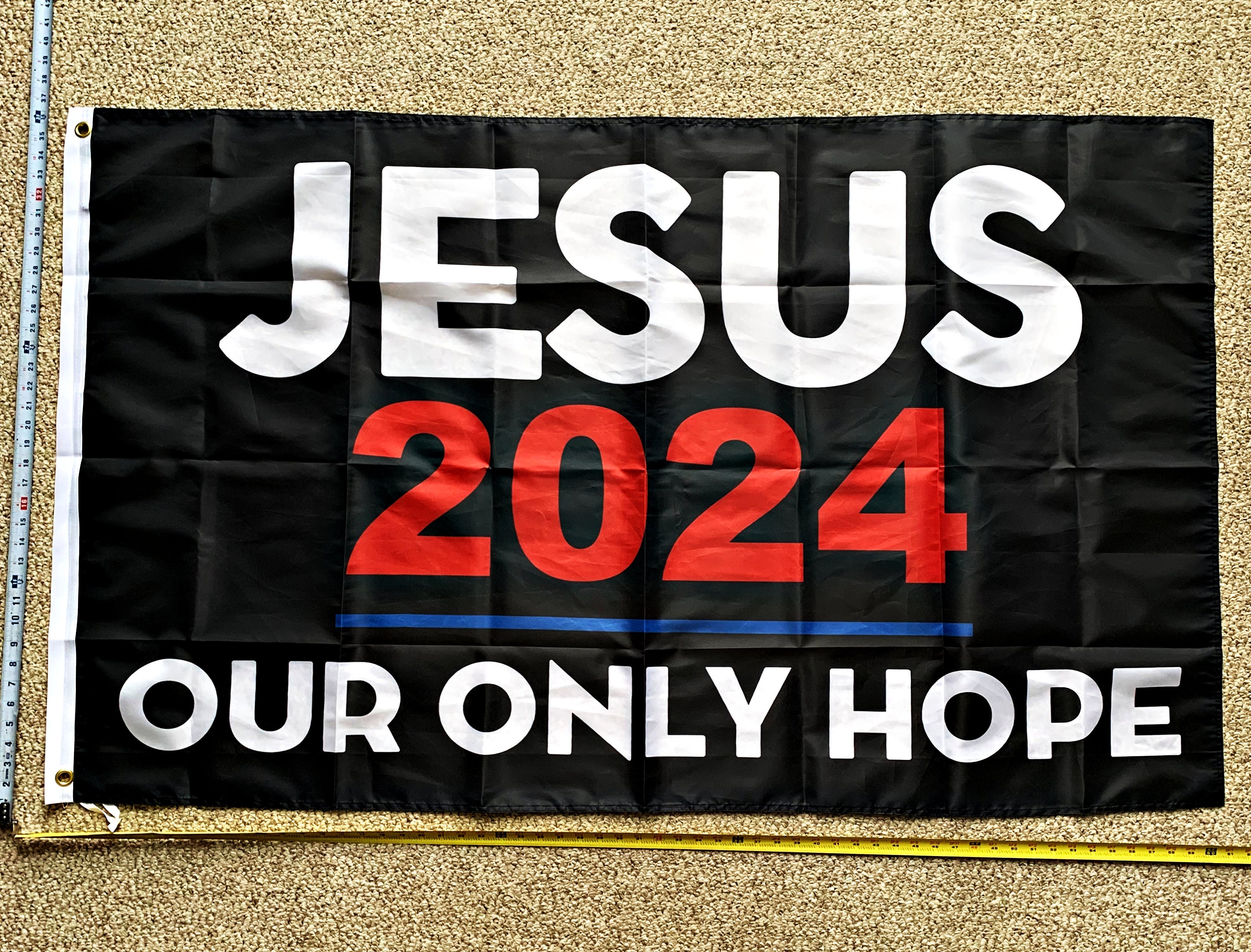 Jesus 2024 Flag FREE SHIPPING Trump Harris LGBT Jesus Is Our | Etsy