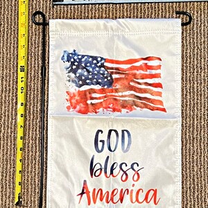 God Bless America Garden Flag FREE SHIPPING God Bless America White Flag USA Desantis Trump Biden Sign Poster 12x18&quot;