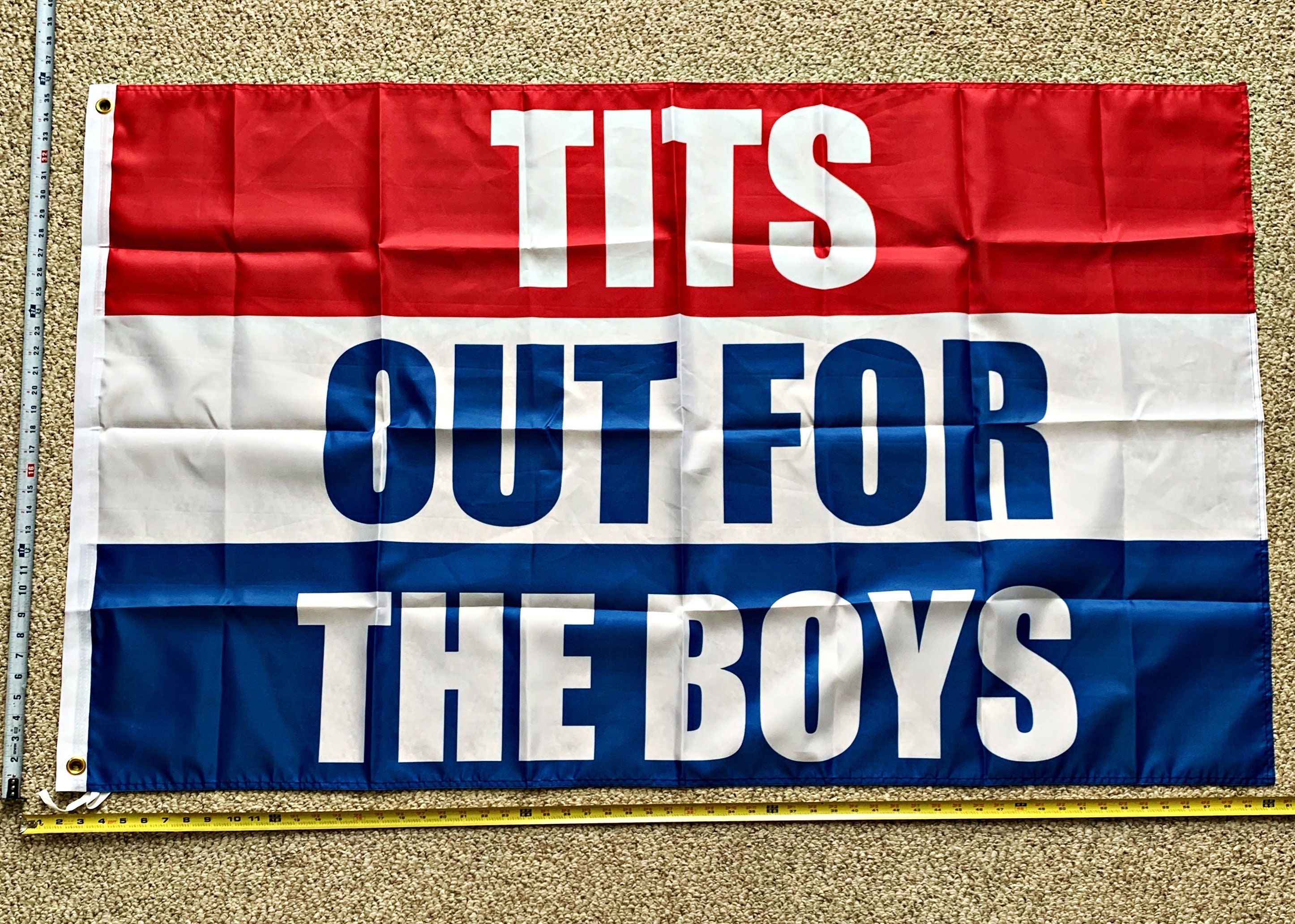 Tits Out for the Boys Flag FREE SHIPPING Block One in the Pink - Etsy