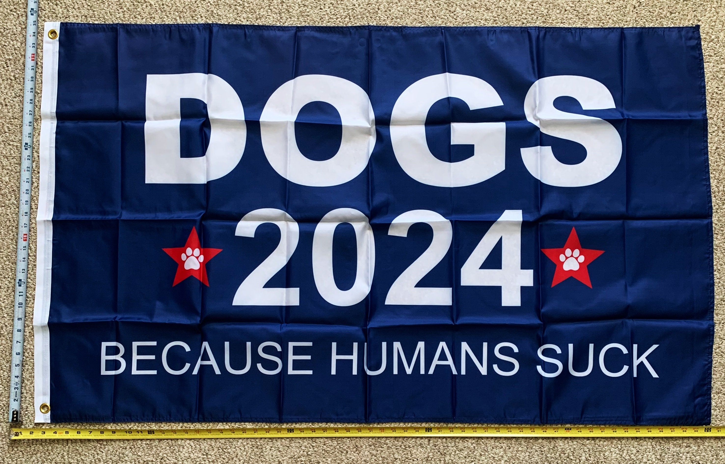 I Love Dogs Flag FREE SHIPPING Dogs 2024 Because Humans Suck Etsy