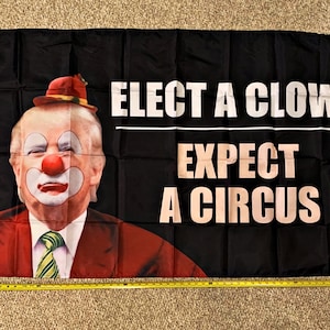 Joe Biden Flag FREE SHIPPING Biden Harris Elect A Clown Trump B Poster Sign 3x5&#39;