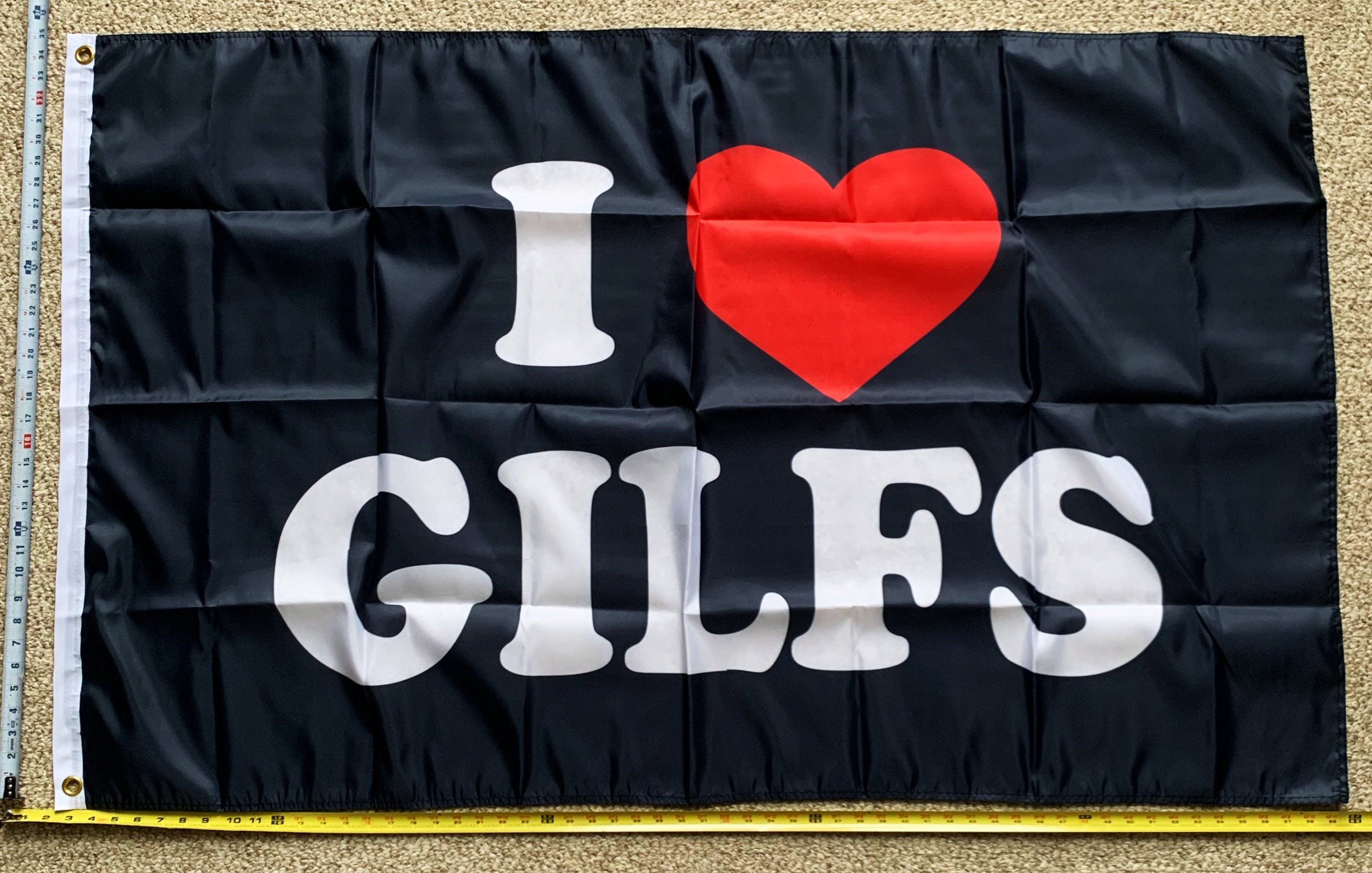 GILF Flag FREE SHIPPING I Heart Gilfs Black Grandma Grandpa Mom Dad College  Dorm Women Beer Busch Bud Claw Twisted Trump Sign Poster 3x5' - Etsy