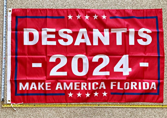 Ron Desantis Flag FREE SHIPPING Thank You Gov Desantis 2024 Block Sign USA 3x5' 