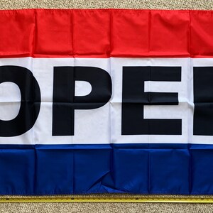 Open Flag FREE SHIPPING Open Block Welcome We Are Open Come In Store Front USA Sign Poster 3x5&#39;