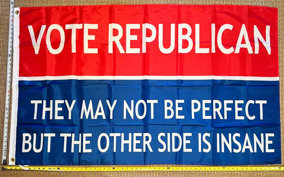 Republican Flag FREE SHIPPING Save America Vote Republican Red Etsy