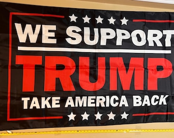 We Support Donald Trump President Flag FREE SHIPPING Jd Vance Save America Vance Freedom Economy Veterans USA Sign Poster 3x5'